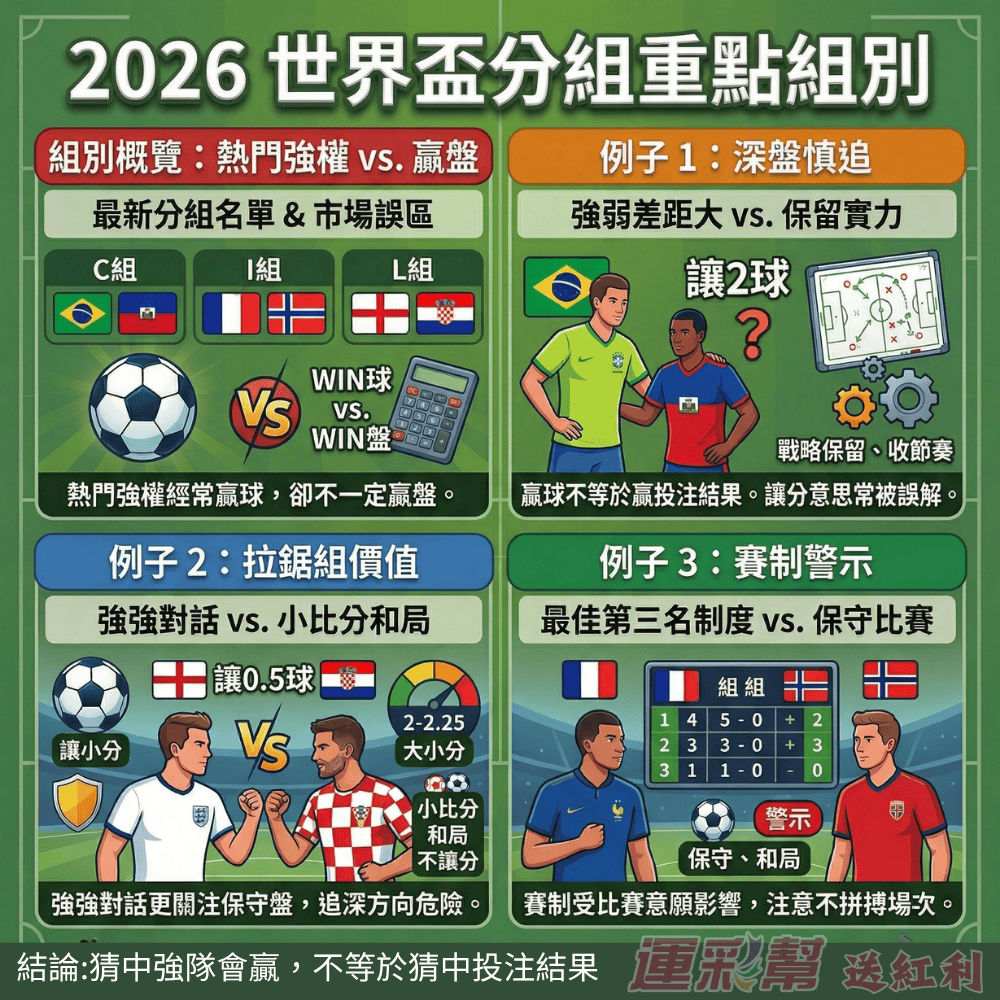 2026世界盃分組重點